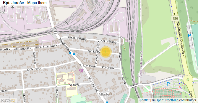 Kpt. Jaroše - mapa firem