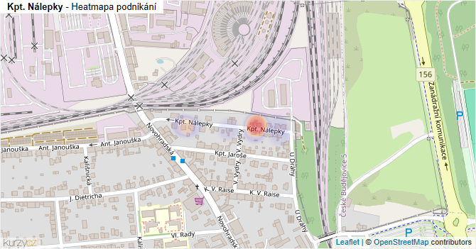 Kpt. Nálepky - mapa podnikání
