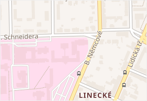 L. B. Schneidera v obci České Budějovice - mapa ulice
