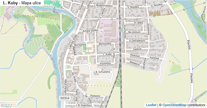 L. Kuby - mapa ulice