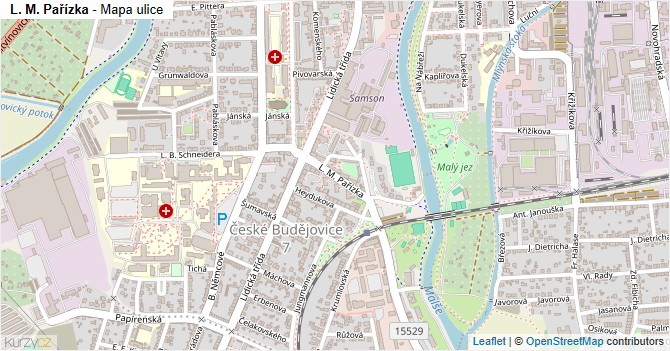 L. M. Pařízka - mapa ulice