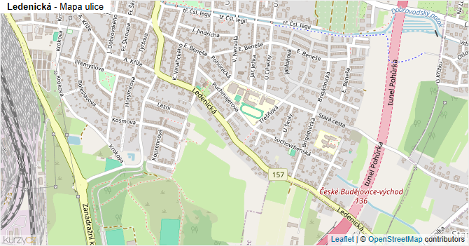 Ledenická - mapa ulice