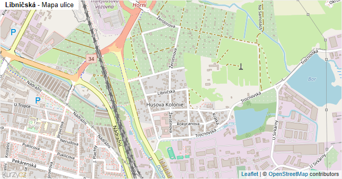 Libničská - mapa ulice