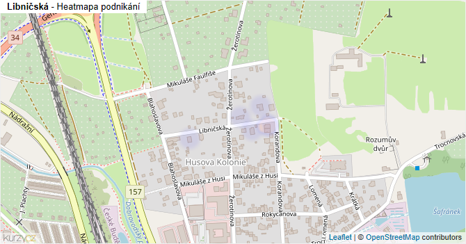 Libničská - mapa podnikání