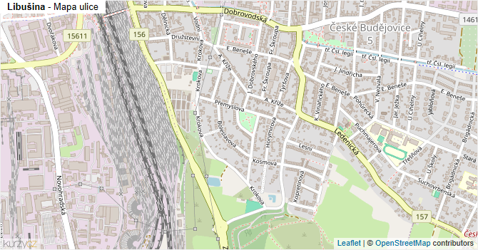 Libušina - mapa ulice