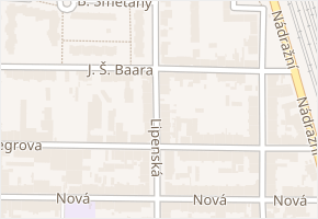 Lipenská v obci České Budějovice - mapa ulice