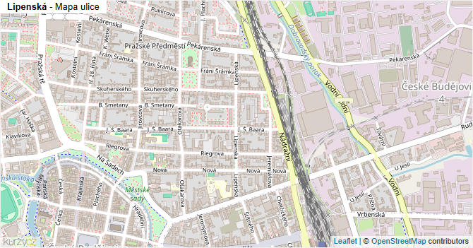 Lipenská - mapa ulice