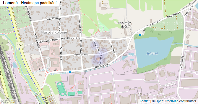 Lomená - mapa podnikání