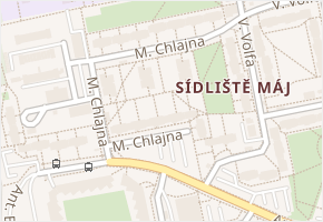 M. Chlajna v obci České Budějovice - mapa ulice