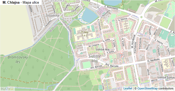 M. Chlajna - mapa ulice