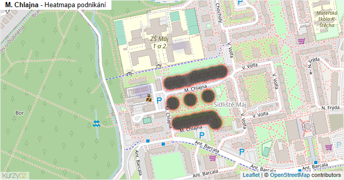 M. Chlajna - mapa podnikání