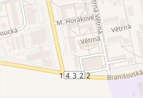 M. Horákové v obci České Budějovice - mapa ulice