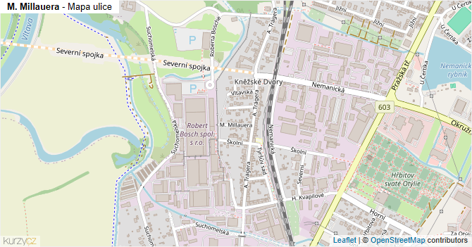 M. Millauera - mapa ulice