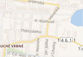 Macharova v obci České Budějovice - mapa ulice