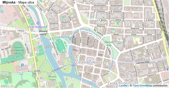 Mlýnská - mapa ulice