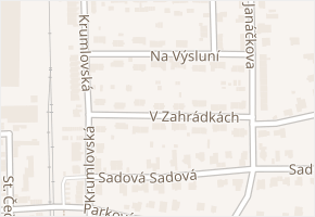 Na Výsluní v obci České Budějovice - mapa ulice