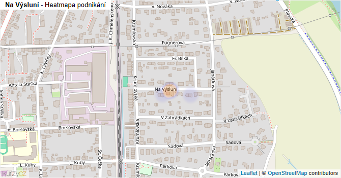 Na Výsluní - mapa podnikání