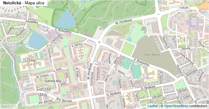 Netolická - mapa ulice