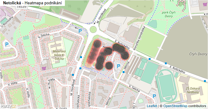 Netolická - mapa podnikání