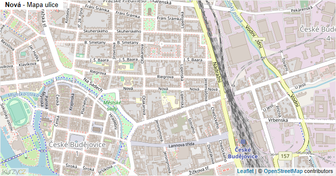 Nová - mapa ulice