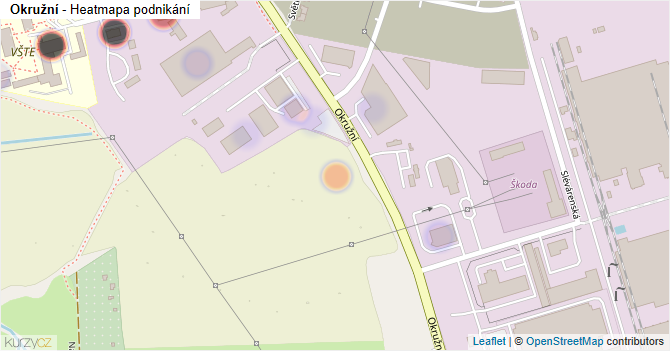 Okružní - mapa podnikání