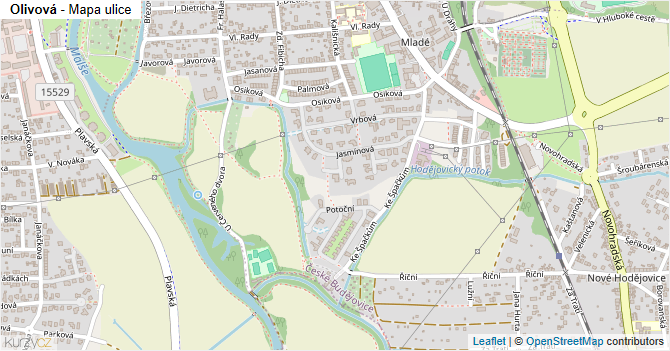 Olivová - mapa ulice