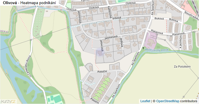 Olivová - mapa podnikání