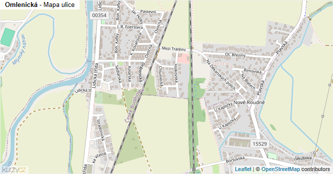 Omlenická - mapa ulice