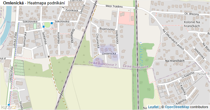Omlenická - mapa podnikání