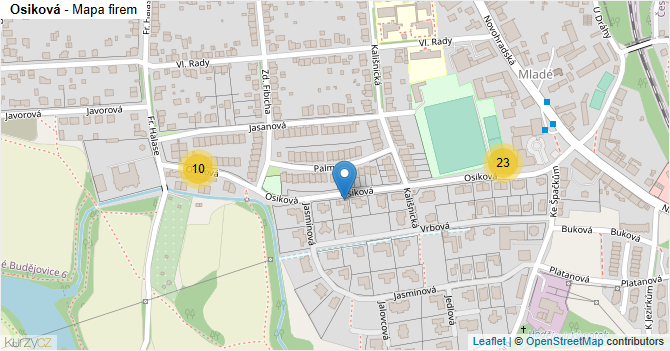 Osiková - mapa firem