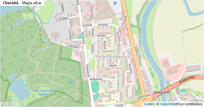 Otavská - mapa ulice