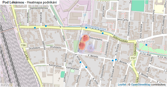 Pod Lékárnou - mapa podnikání