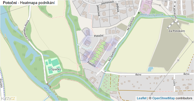 Potoční - mapa podnikání