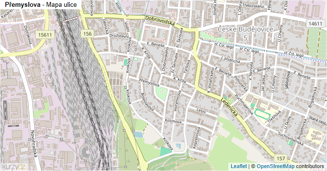 Přemyslova - mapa ulice