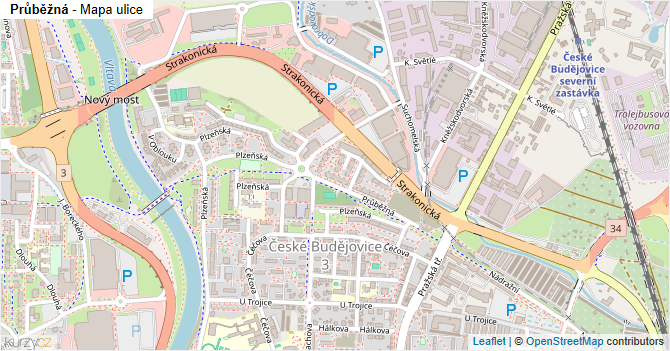 Průběžná - mapa ulice