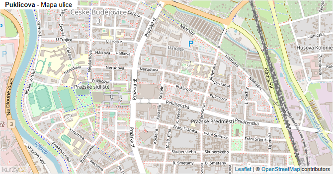 Puklicova - mapa ulice