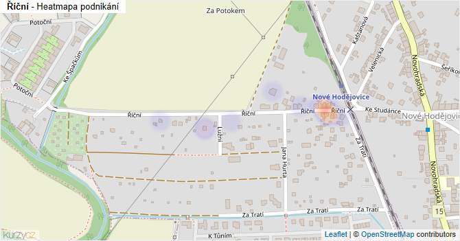 Říční - mapa podnikání