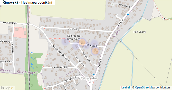 Římovská - mapa podnikání