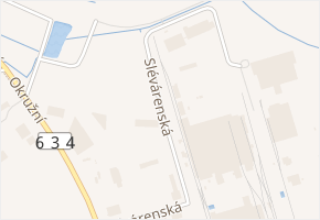 Slévárenská v obci České Budějovice - mapa ulice