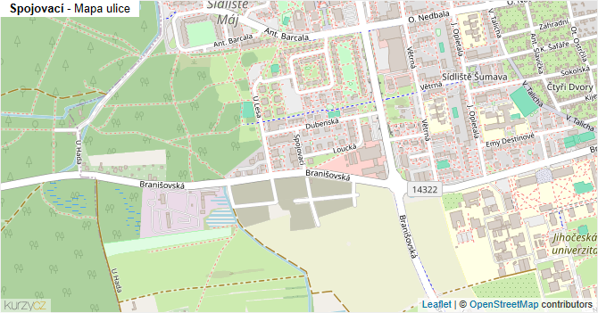 Spojovací - mapa ulice