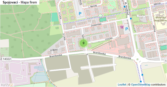 Spojovací - mapa firem