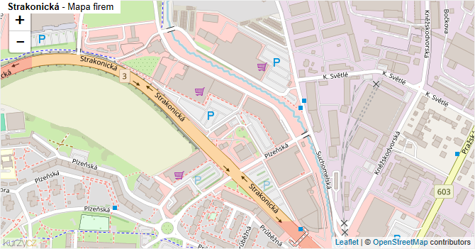 Strakonická - mapa firem