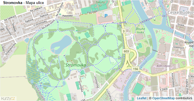 Stromovka - mapa ulice