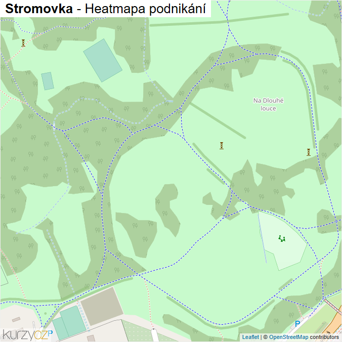 Mapa Stromovka - Firmy v ulici.