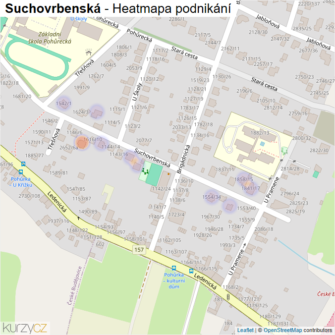 Mapa Suchovrbenská - Firmy v ulici.