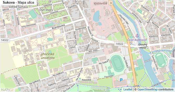 Sukova - mapa ulice