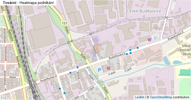 Tovární - mapa podnikání