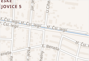 U Cihelny v obci České Budějovice - mapa ulice