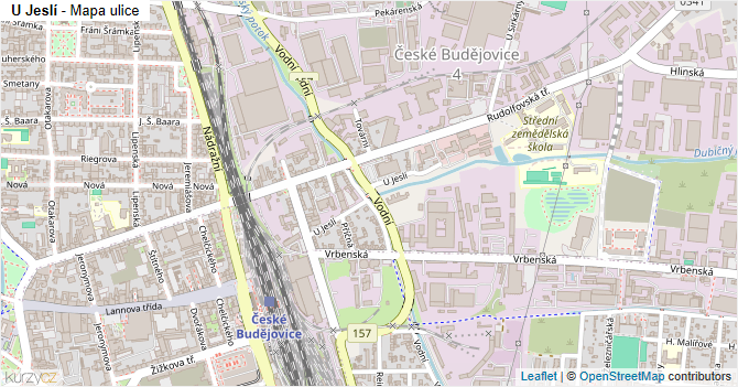 U Jeslí - mapa ulice