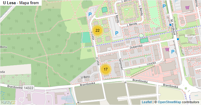 U Lesa - mapa firem